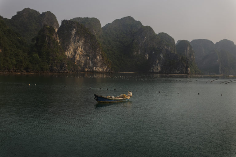 alone in halong bay